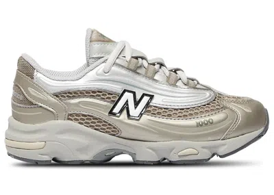 Pre-owned New Balance 1000 Sneakers In Arid Stone/light Silver Metallic/dark Alpine Green