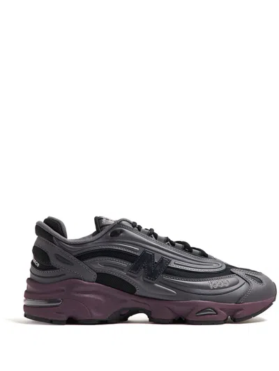 New Balance 1000 Faux Leather And Mesh Sneakers In Black