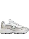 New Balance Contemporary Sneakers Featuring Mesh Panels And Reflective Accents In White