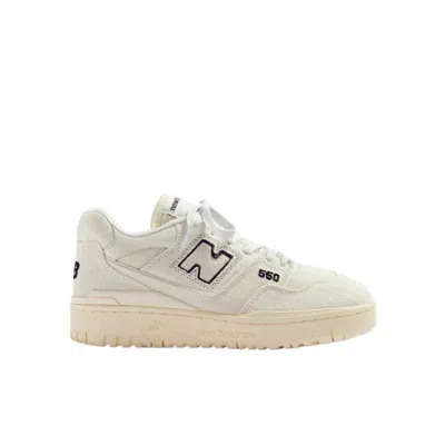 New Balance Ivory Canvas 550 Sneakers In Neutral