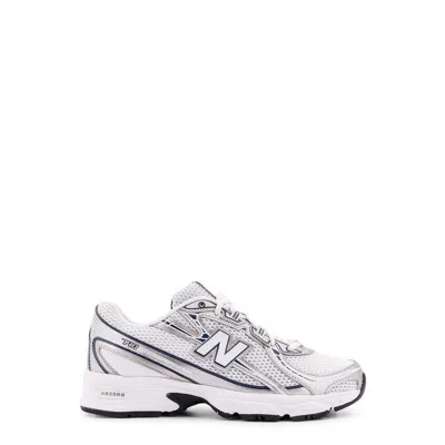 New Balance Mesh And Leather Sneakers In White
