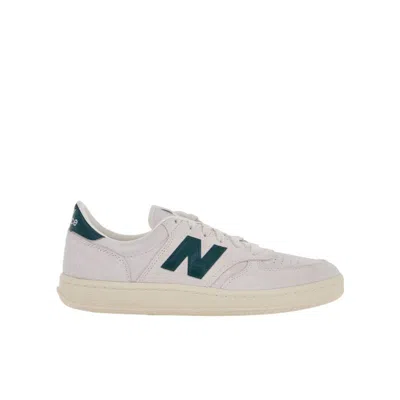New Balance T500 Suede Low-top Sneakers In White