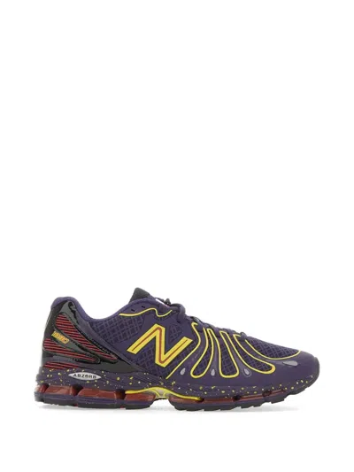 New Balance Mens Boysenberry Punch Yellow Abzorb 1890 Mesh Trainers In Multi