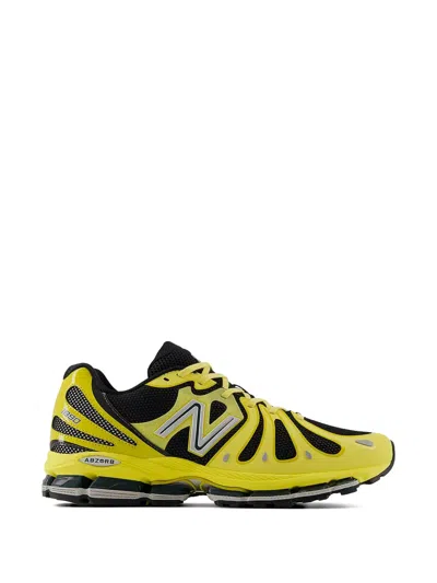 New Balance Mens Star Burst Black Abzorb 1890 Mesh Trainers In Yellow