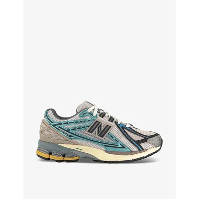 New Balance Womens Newspruce 1906 Brand-patch Leather And Mesh Low-top Trainers