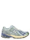 New Balance Blue Low Top Sneaker With Logo Patch On Tongue And Side And Perforated Panels In Tech Fabric Unisex