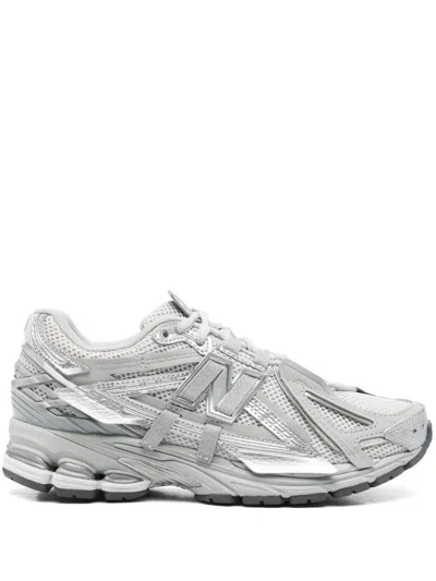 New Balance 1906 Leather-trimmed Mesh Sneakers In Silver