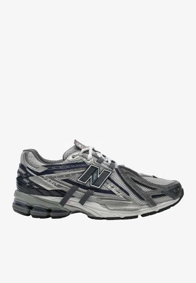 New Balance Logo Patch Lace-up Sneakers For Men In Gray