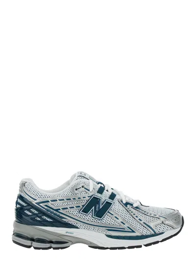 NEW BALANCE '1906R' SILVER COLORED SNEAKER WITH MESH DESIGN AND SIDE LOGO IN SYNTHETIC FIBER UNISEX