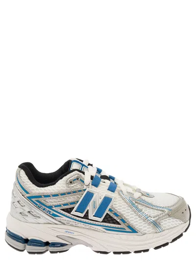 New Balance Kids' 1906r White And Blue Low Top Sneakers With Logo Detail In Mix Of Techno Fabrics Boy In Multicolor