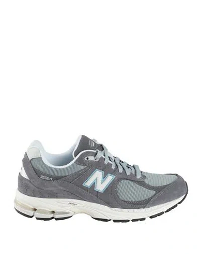 New Balance 2002 Man Sneakers Lead Size 9 Leather, Textile Fibers In Gray