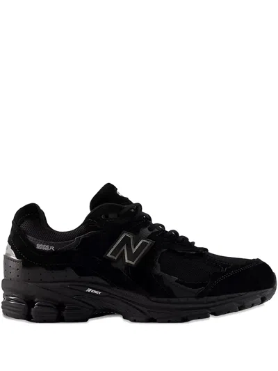 New Balance Black Suede And Mesh 2002dx Protection Pack Sneakers In Animal Print