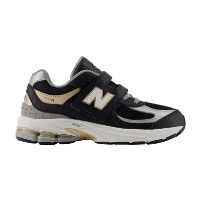 Pre-owned New Balance 2002r Hook & Loop Little Kid Wide 'black Sea Salt Gold' | Kid's Size 12
