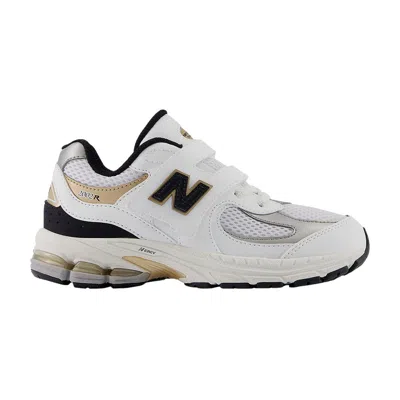 Pre-owned New Balance 2002r Hook & Loop Little Kid Wide 'white Black Gold' | Kid's Size 13