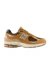 New Balance Suede And Mesh Sneakers With Peculiar Print In Brown