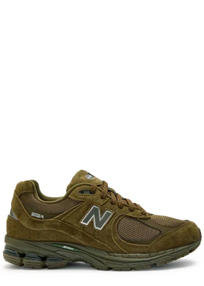 New Balance 2002r Panelled Suede And Mesh-knit Sneakers In Green
