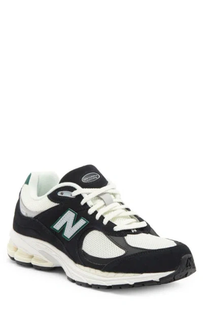 New Balance 2002r Sneaker In Black/ Marsh Green