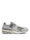 New Balance 2002r Grey Low Top Sneakers With Logo Patch In Suede Unisex In Gray