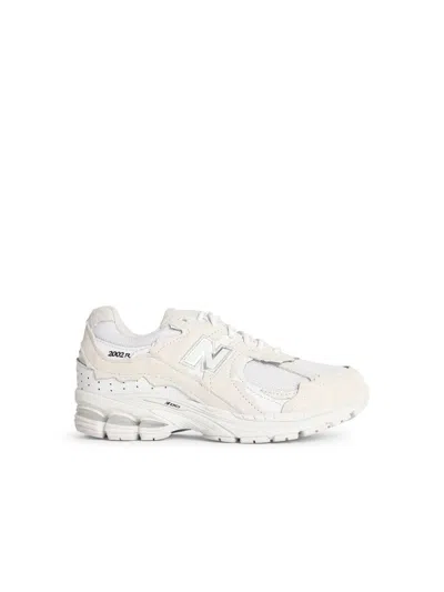 New Balance '2002r' White Mesh And Suede Sneakers