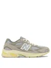 New Balance Mesh And Suede Slip-on Sneakers In Brown