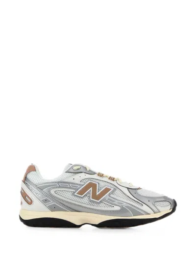 New Balance Mens Silver Metallic Off Whit 204l Leather And Mesh Trainers In Multi