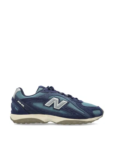 New Balance 204l Navy Salt Sneakers With Suede And Leather Accents In Blue
