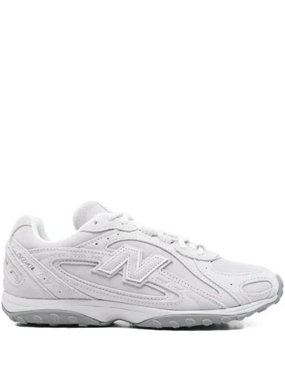 New Balance Suede Overlay Sneakers Textured Sole In Silver