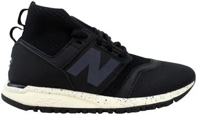 Pre-owned New Balance 247 Mid Running Sport (women's) Sneakers In Black/sea Salt