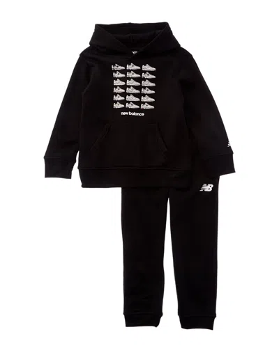 New Balance Kids' 2pc Fleece Hoodie & Jogger Set In Black