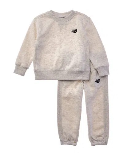 New Balance Kids' 2pc Fleece Pullover & Jogger Set In Gray