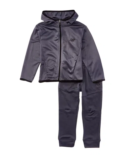 New Balance 2pc Tech Fleece Jacket & Pant Set In Blue