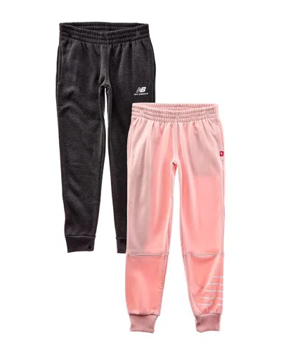 New Balance Kids' 2pk Fleece Jogger Pant In Pink