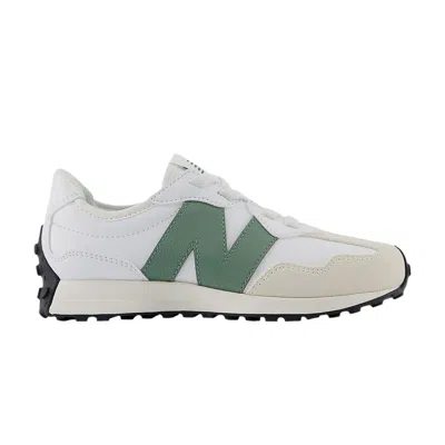 Pre-owned New Balance 327 Bungee Lace Little Kid Wide 'white Dark Juniper' | Kid's Size 13