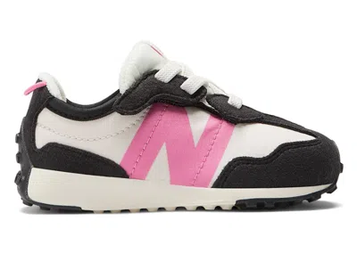 Pre-owned New Balance 327 Hook And Loop Sneakers In Black/real Pink