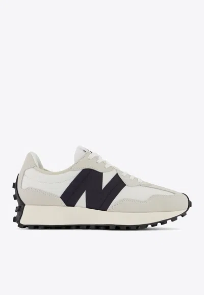 New Balance 327 Low-top Sneakers In Sea Salt With Black In White