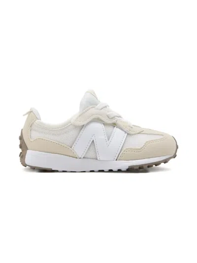 New Balance Kids' 327 Mesh Suede Sneakers In White