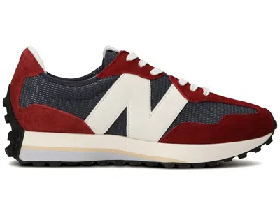 Pre-owned New Balance 327 Navy Blue Red White Sneakers In Nb Navy Blue/nb Red