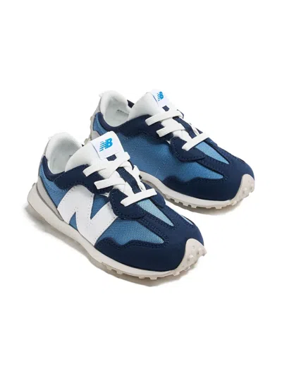 New Balance Kids' 327 New-b Hook & Loop Logo Sneakers In Blue