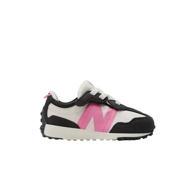 Pre-owned New Balance 327 New-b Hook & Loop Toddler 'black Real Pink' | Cream | Infant Size 2