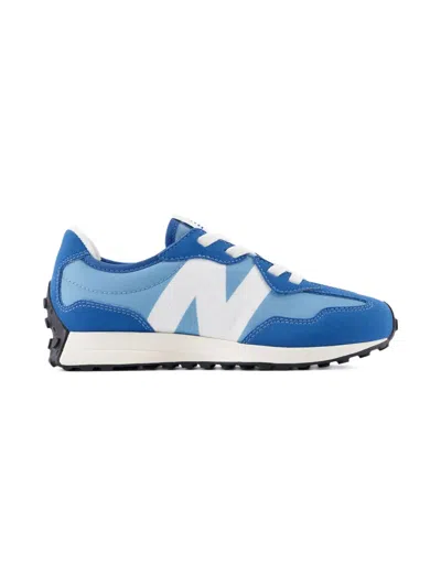 New Balance 327 Oversized Logo Sneakers In Blue