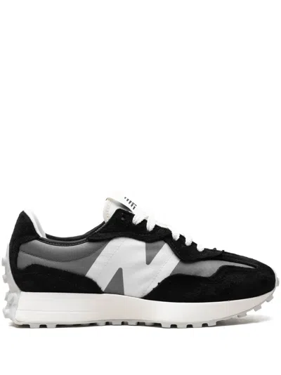 New Balance 327 Logo-patch Suede Sneakers In Black