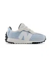 New Balance Pale Blue Kids' 327 Suede And Leather Low-top Trainers Eur 33 / 1 Uk In Blue