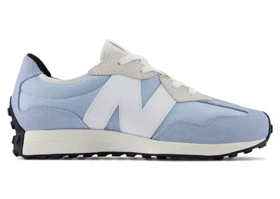 Pre-owned New Balance 327 Sneakers In Light Chrome Blue/white In Multi