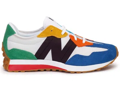 Pre-owned New Balance 327 Sneakers In White/black/blue In Multi