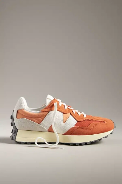 New Balance 327 Suede Sneakers In Orange/brown