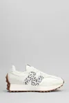 New Balance 327 Sneakers In Off-white With Leopard Print Detail In White
