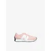 New Balance 327 Suede And Leather Low-top Trainers In Pink