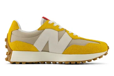 Pre-owned New Balance 327 Varsity Gold Beige In Varsity Gold/grey/red