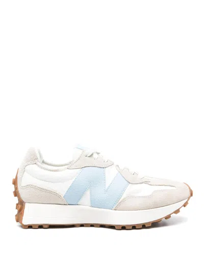 New Balance 327 White Beige And Light Blue Sneakers In Multi