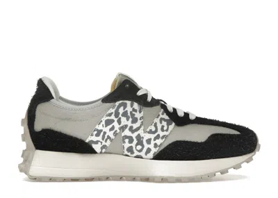 Pre-owned New Balance 327 (women's) Sneakers In Black/grey/leopard